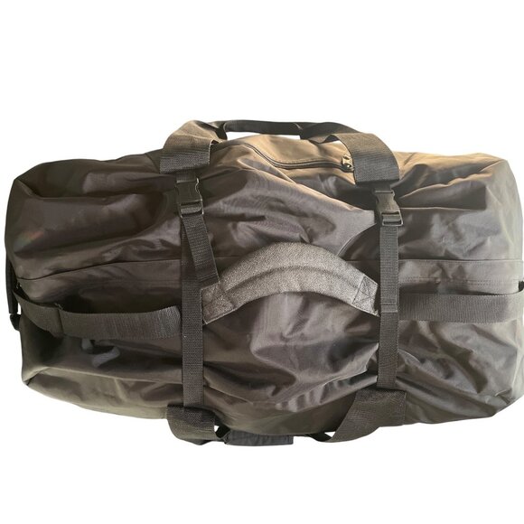 L.L. Bean Black Nylon XXL Duffel Bag W/Adjustable Strap 135L 34"x17"X15" C44 - Picture 7 of 12